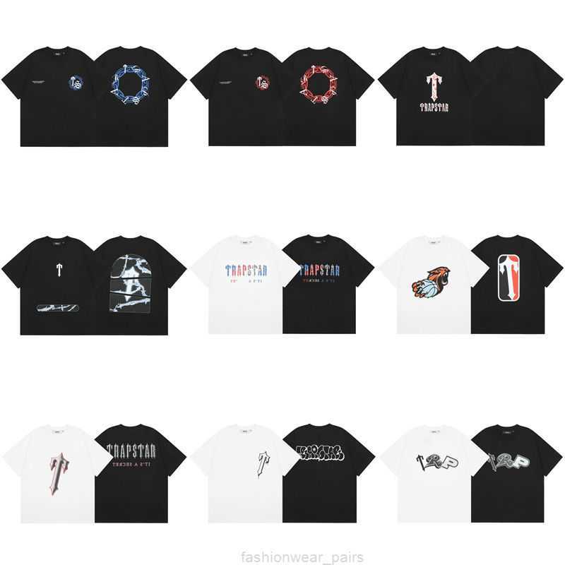 

Designer Fashion Clothing Tees Tsihrts Shirts Trendy Trapstar Summer New Tiger Camo Letter Print Loose Cotton Round Neck Short Sleeve Tshirt for Men Women Rock Hip ho, White-827