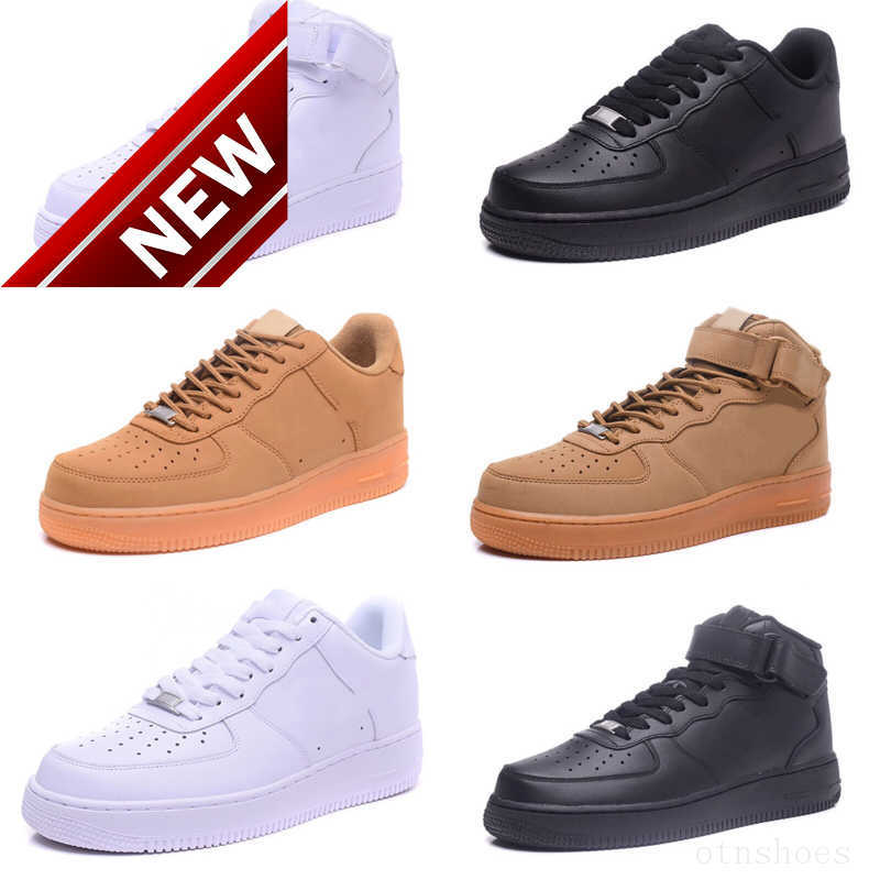 

2023 Arrival Shoes Classical All black gray Air''forces 1 white af1 low airforce high cut men women Sports sneakers one skate Shoe US 5.5-12, Color 5