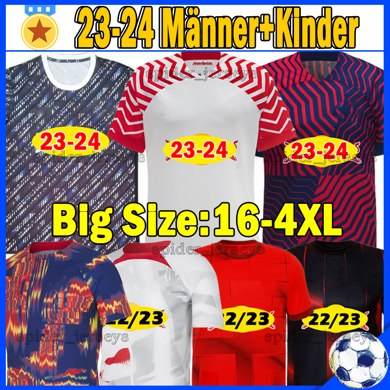 

XXXL 4XL 2023 2024 RBL soccer jerseys LeIpZiGes 22 23 Footabll Shirts OLMO POULSEN FORSBERG Men Uniforms WERNER SZOBOSZLAI Nkunku SILVA Player Version men kids kits, 22-23 limited edition