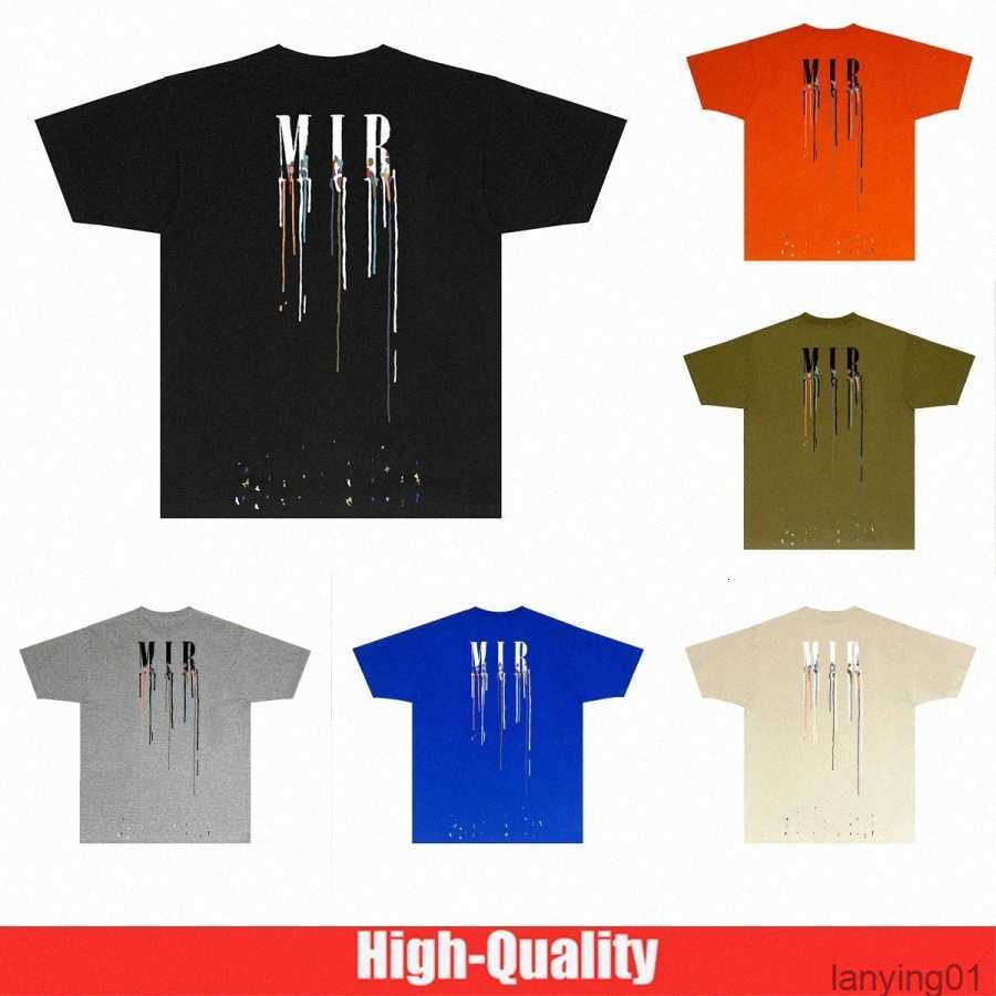 

Designer Tshirt Men t Shirt Limited Edition Couples Tees Street Wear Summer Fashion Brand Splash-ink Letter Print Short Sleeve Casual Loose Men's Tee Crewneck, 11