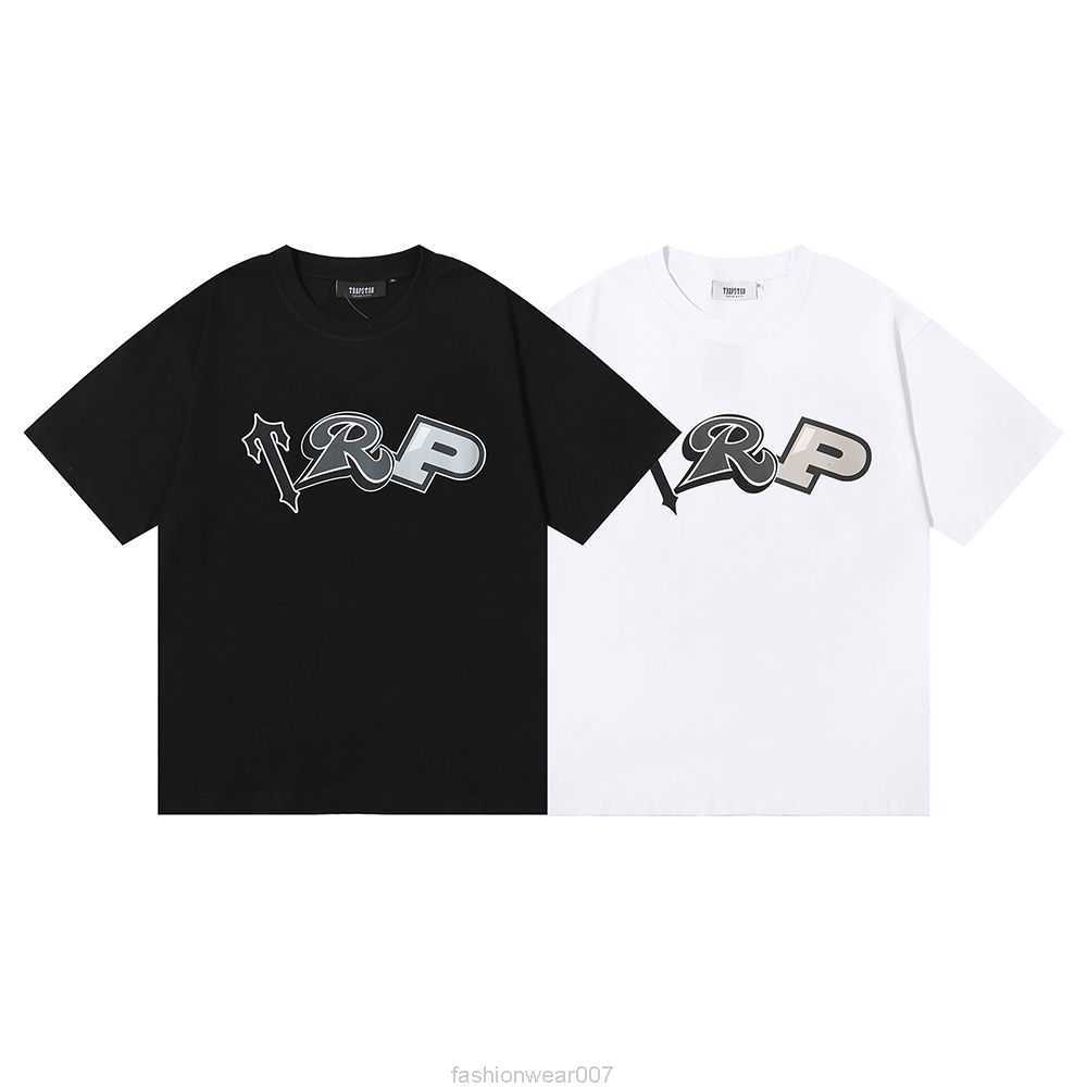 

Designer Fashion Clothing Tees Tsihrts Shirts Brand Trapstar Tap Letter Printing High Quality Double Yarn Cotton Casual Short Sleeve Tshirt for Men Women Rock Hip ho, White 1030