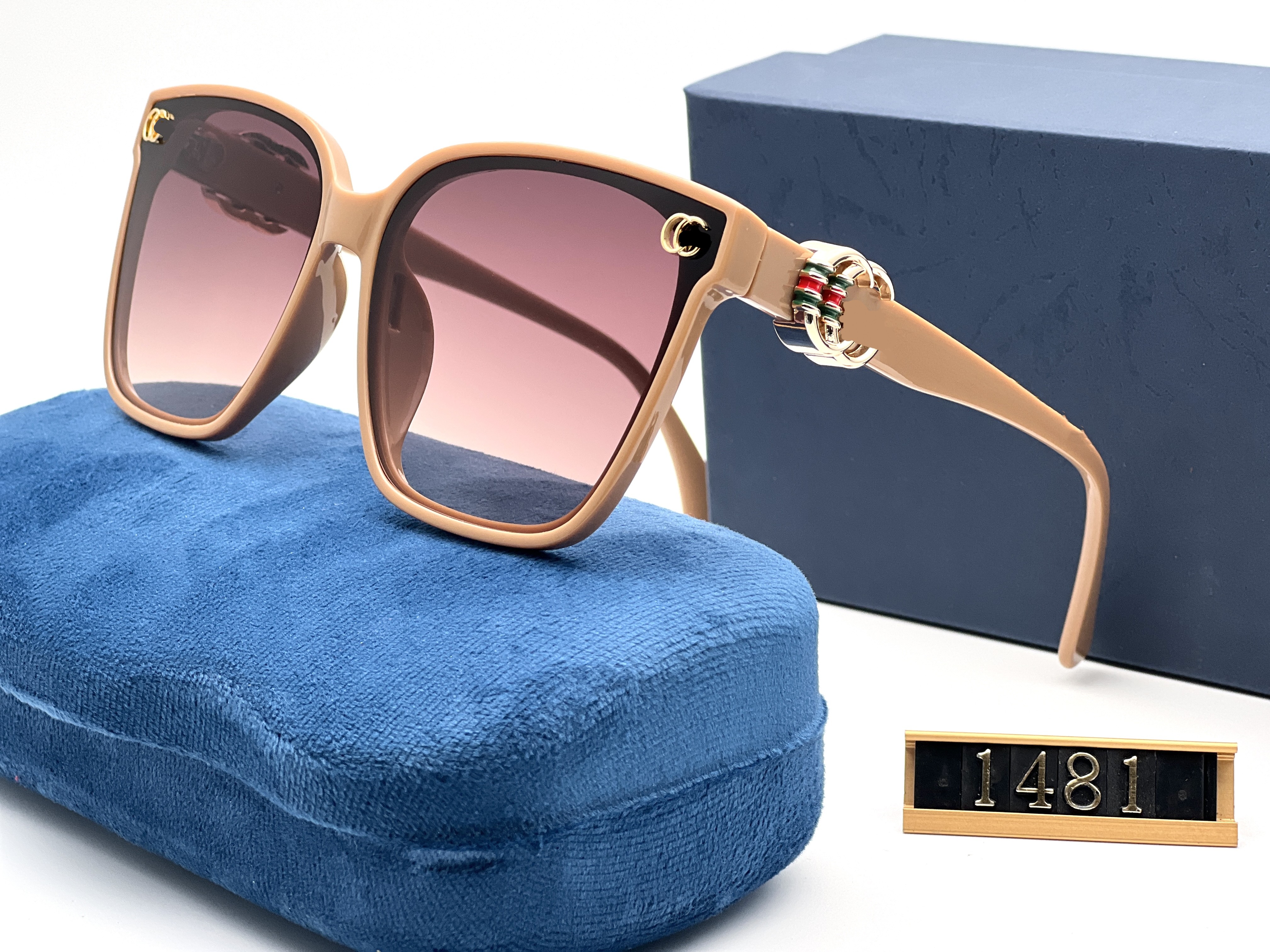 

2021 sunglasses For Men and Women Summer style 1481S Anti-Ultraviolet Retro Plate Square Full frame fashion Random Box