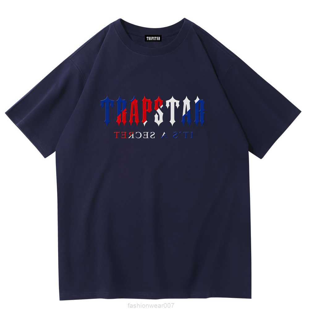 

Designer Fashion Clothing Tees Tsihrts Shirts 2023 Trendy Popular Trapstar Gradient Design Colorful Letter Printing Pure Cotton Short Sleeve Tshirt Rock Hip hop Co, Tr dt736 white