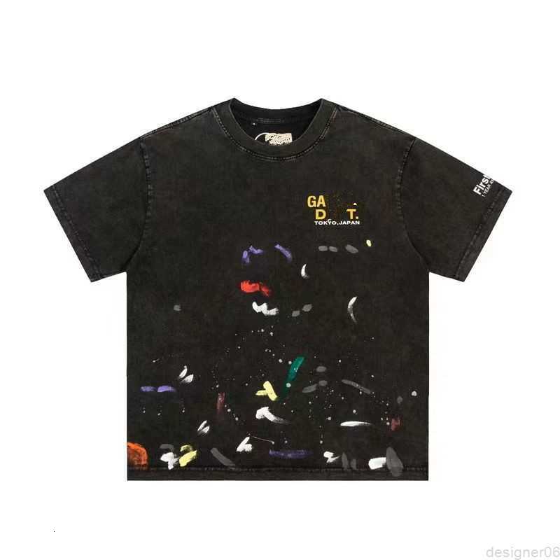 

Men's T-shirts Designer Men's Galleryes t Shirt Angel Brand Net Red Retro Galerys hoodie Depts Men and Women Short-sleeved Galilee Printed Reflective Letters, Black