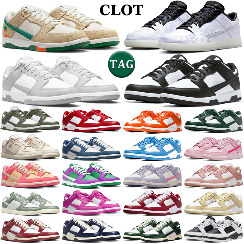 

Low running shoes men women White Black Panda Grey Fog UNC Photon Dust Triple Pink Jarritos Rose Whisper Green Fuchsia CLOT mens trainers sports sneakers GAI, 38
