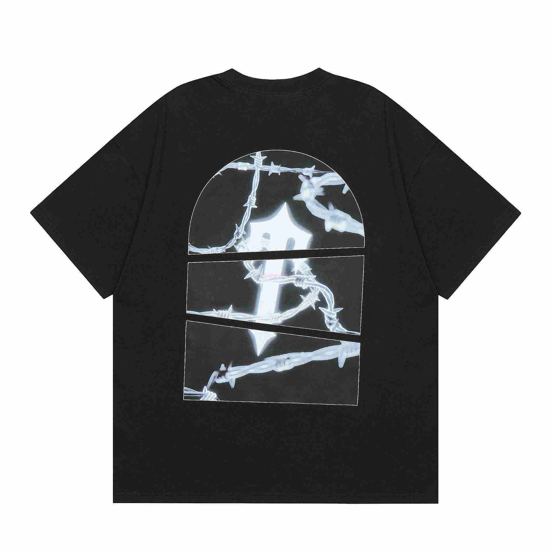 

Designer Fashion Clothing Tees Tsihrts Shirts Teenager Trapstar Casual Versatile Tshirt High Quality Double Yarn Cotton Short Sleeve Couple Costume for Men Women R, Black