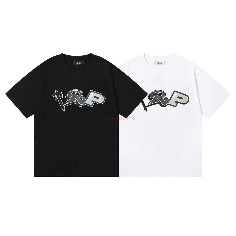 

Designer Fashion Clothing Tees Tsihrts Shirts Brand Trapstar Tap Letter Printing High Quality Double Yarn Cotton Casual Short Sleeve Tshirt for Men Women Rock Hip ho, White 1030