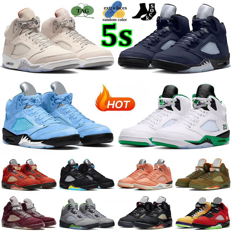 

Jumpman 5 basketball shoes for men 5s sneakers UNC Lucky Green Bean Georgetown Light Orewood Brown Racer Blue Mars For Her Aquatone Taxi mens outdoor sports trainers, Item#5