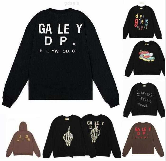 

Designer Fashion Graffiti Yellow Men's Hoodies Sweatshirts Hoodie Designer Galleries Gary Painted Graffiti Used Letters Printed Loose Casual Fashion Women, Shipping fee