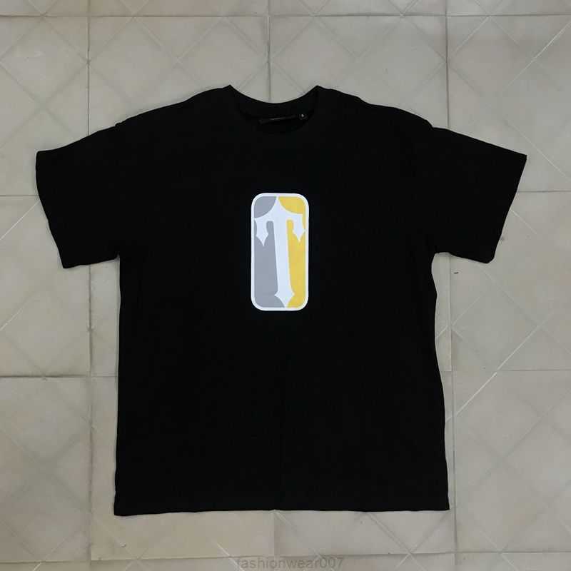 

Designer Fashion Clothing Tees Tsihrts Shirts Summer Trendy Trapstar 23 Digital Print Tshirt Summer Street Loose Bf Mens Womens Pure Cotton Short Sleeves Rock Hip ho, Black