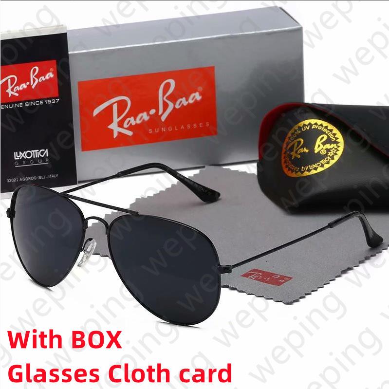 

Raa Baa Luxurys bans Designer Men women Sunglasses Adumbral UV400 Eyewear Classic Brand eyeglasses 3205 male Sun Glasses rays Metal Frame raybans With Box case