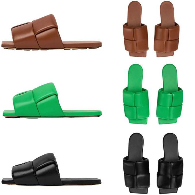 

2023 Lido Slider Slippers Designer Woman Sandals Beach Slides Flat Rubber Shoe Flip Flops for Men Women Green Toe Wear resistant bottegas sandal Slipper 35-40, Color#1