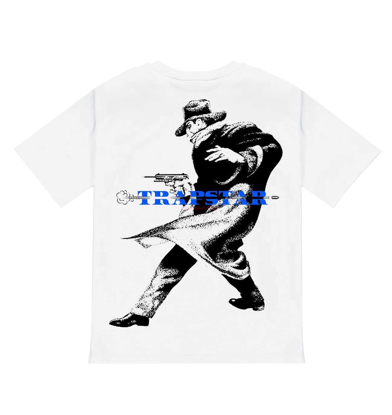 

Designer Fashion Clothing Tees Tsihrts Shirts Trapstar Last Stand Tee Character Print Short Sleeve T-shirt Rock Hip hop Cotton Streetwear Tops, Black