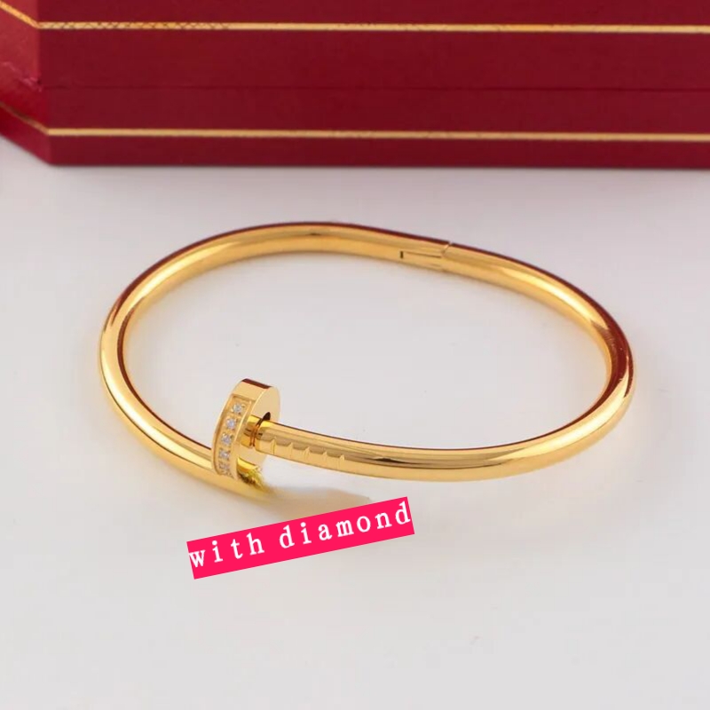 

luxury Classic screwdriver love bracelet Fashion unisex cuff bracelet 316L stainless steel plated 18K gold jewelry Valentine's Day gift Nailing bracelets