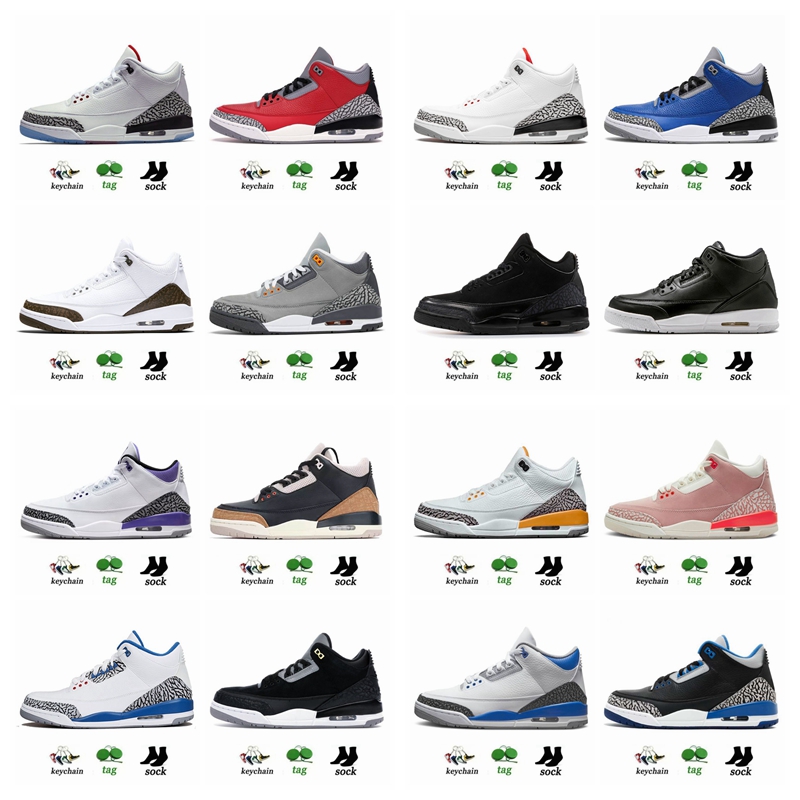 

new Jumpman 3S 3 Basketball Shoes Women Men Muslin Oreo White Cement Black Cat Slim Shady Cardinal Racer True Blue Varsity Royal Black Gold red men Trainers Sneakers, 10