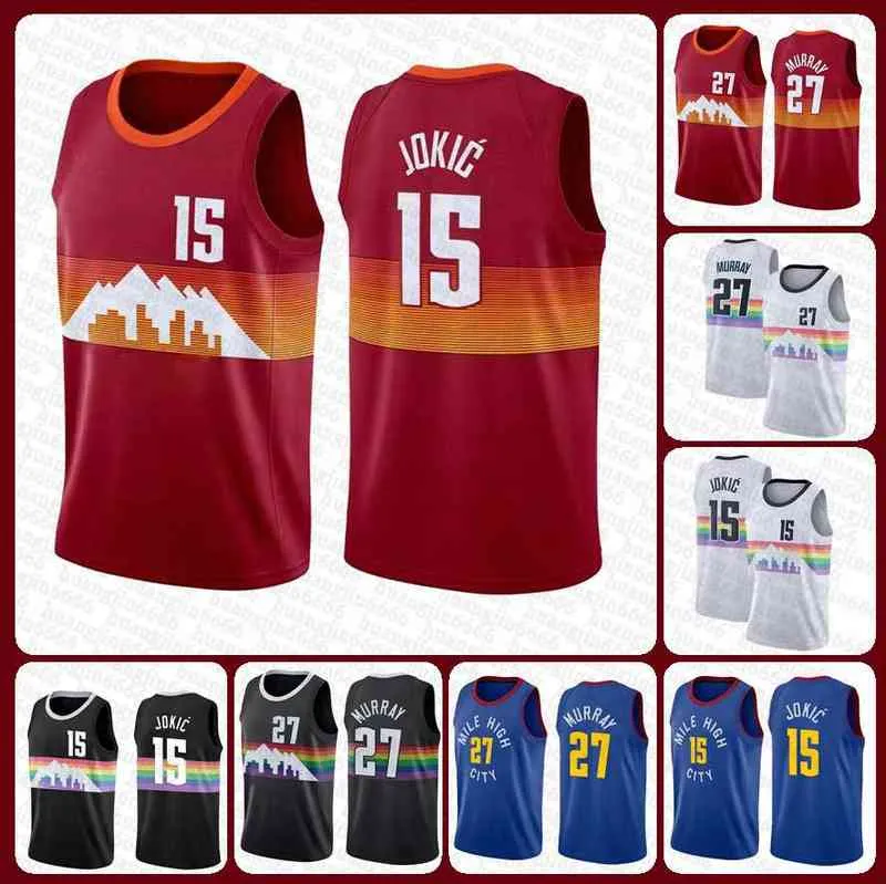 

Denver''Nuggets''Basketball Jersey15 Jokic Jamal 27 Murray S-XXLMens Shirts Red white and blue black Jerseys, Man(jue jin)