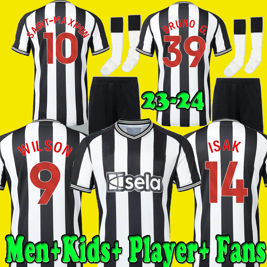 

23 24 Fans and Players version Newcastles Soccer Jersey WOOD 2023 2024 BRUNO G. WILSON SHELVEY ALMIRO TRIPPIER Football ShirtS MAXIMIN Men and kit Kids shorts socks, 23 24 home fans 1 patch