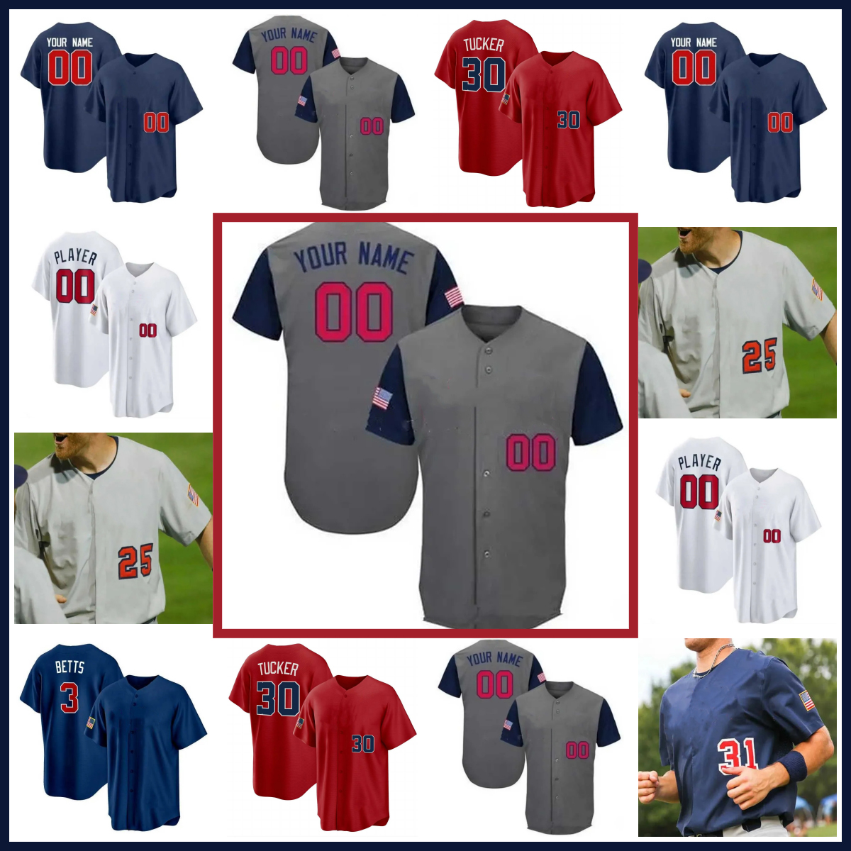 

USA 2023 World Baseball Classic WBC Jersey Mookie Betts Tim Anderson Trea Turner Pete Alonso Clayton Kershaw Mike Trout Nolan Arenado Kyle Tucker Bobby Witt Jr. Jersey, Youth navy s-xl