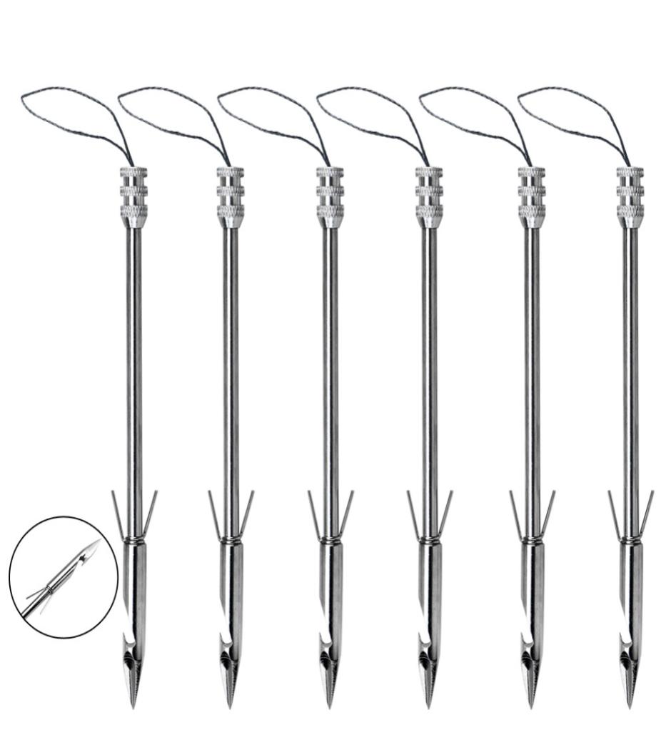 

Outdoor Sport Archery Bowfishing Slings Shooting Harpoon Arrows Stainless Steel Catch Tips Hunting Bolt Silver Arrows9721813
