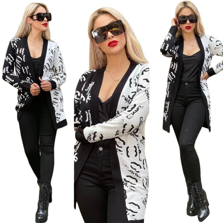 

23CCS new Women' Sweaters Fashion Long Sleeve Cardigan Knitwear Women designer Sweaters M4003, Multi