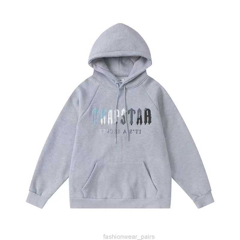 

Designer Clothing Mens Sweatshirts Fashion Streetwear Trapstar Classic Rainbow Gradual Change Letter Embroidery Plush Loose Fitting Couple Hooded Sweater Cas, Shipping fee