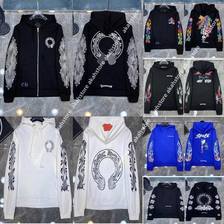 

2023 Mens hoodies Designer chrome Winter sweatshirts heart hoodie CH long sleeve zipper jacket Loose coat hooded hoody men woman Hip hop chromees hoodys, Cust11
