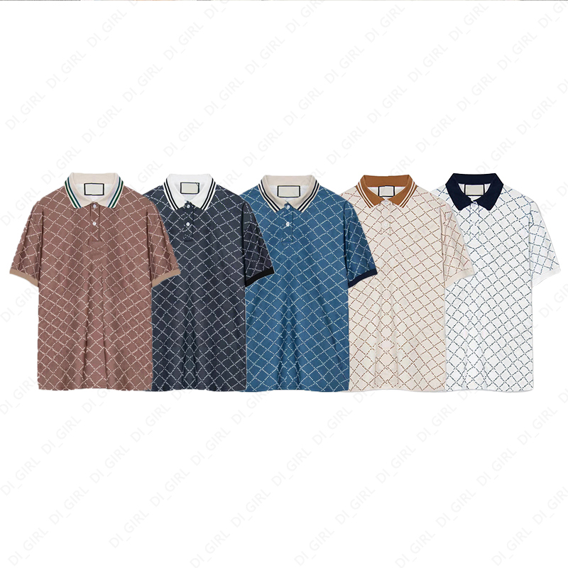 

Designer Polo Shirts Men Casual Letter Print Polos T Shirt Fashion High Street Tee Di_girl di_girl, G1