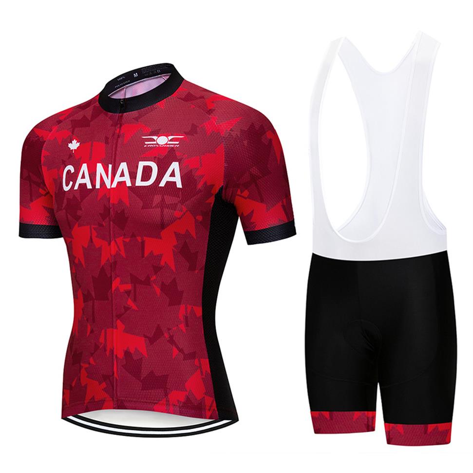 

2021 Summer CANADA Cycling Jersey 20D Bike Shorts Bib Set Ropa Ciclismo MenS MTB Pro Bicycling Maillot Bottom Clothing231z, Only jersey