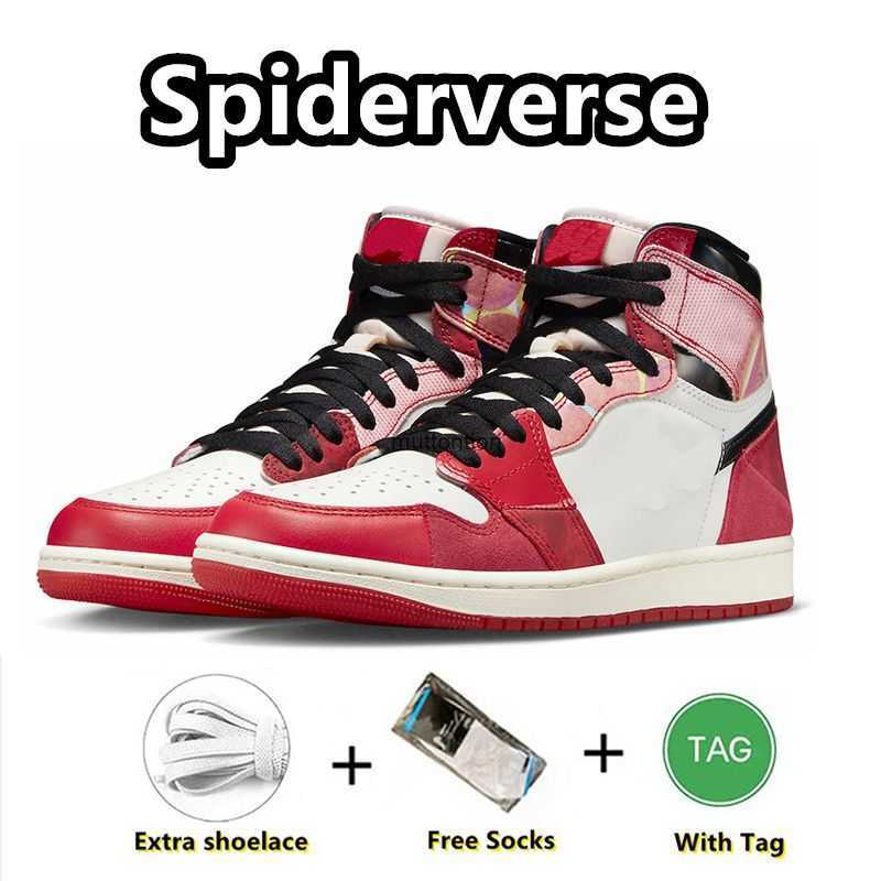 

SpiderVerse Designer Spider Verse 1 1s High Og Basketball Shoes Spiders Man Dv1748-601 Sports Sneakers Trainers Men Red White