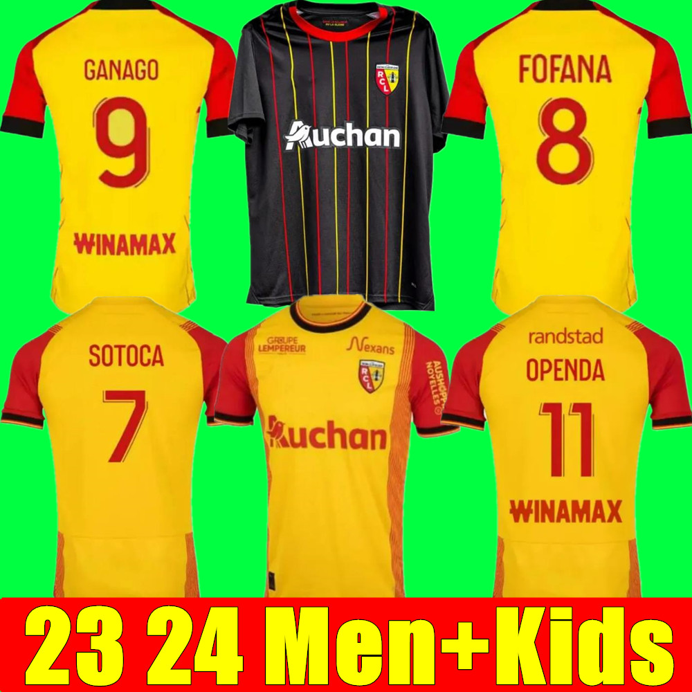 

maillot RC Lens 23 24 soccer jerseys home yellow Saint-Barbe special KAKUTA OPENDA GANAGO SOTOCA FOFANA Football Shirt 2023 kids NOTRE SANG ESTOR fans, Third +sponsor 2