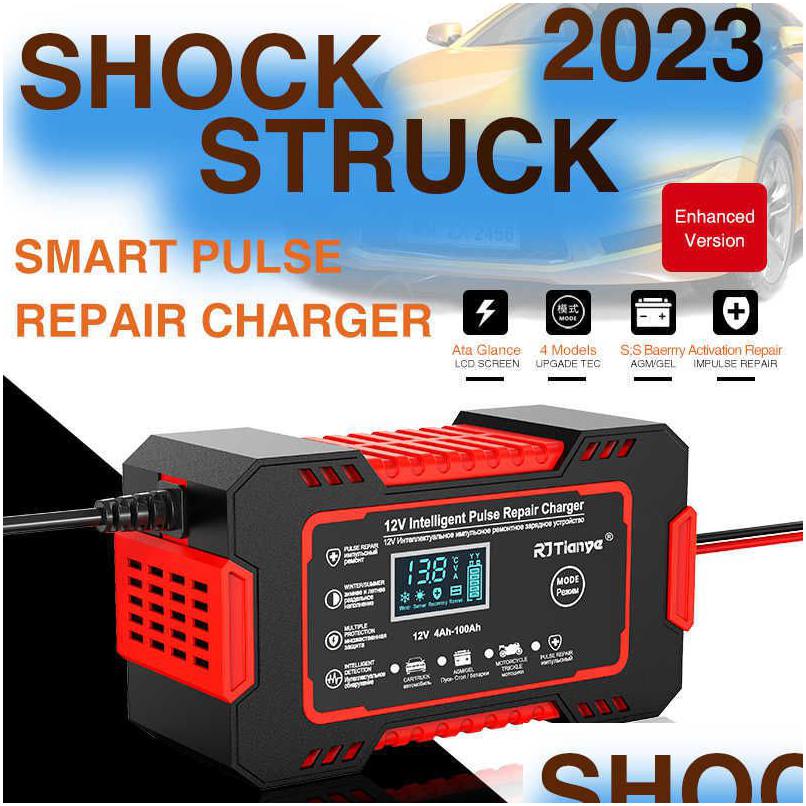 

Other Interior Accessories 6A 12V Car Battery Charger Motive Agm Gel Leadacid Pse Repair For Motorcycle Lcd Display Drop Delivery Mo Dh0P3