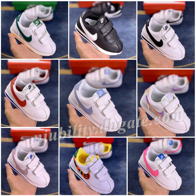 Ni-ke DUPE Cortez Basic SL (TDV) Fashion Sneakers Sports Shoes for Kids EU22-37-image-877735884
