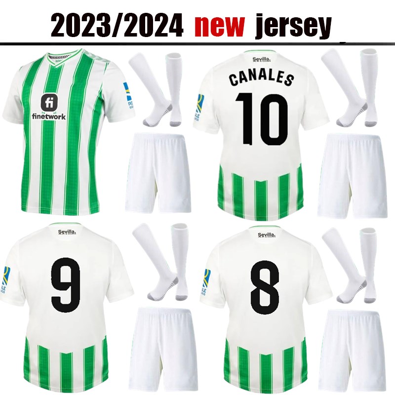 

2023 2024 Real Betis Soccer Jerseys JUANMI B.IGLESIAS kids kit socks 23 24 JOAQUIN CANALES FEKIR Football Shirt ALEX MORENO WILLIAN J. Mens Jersey child boy