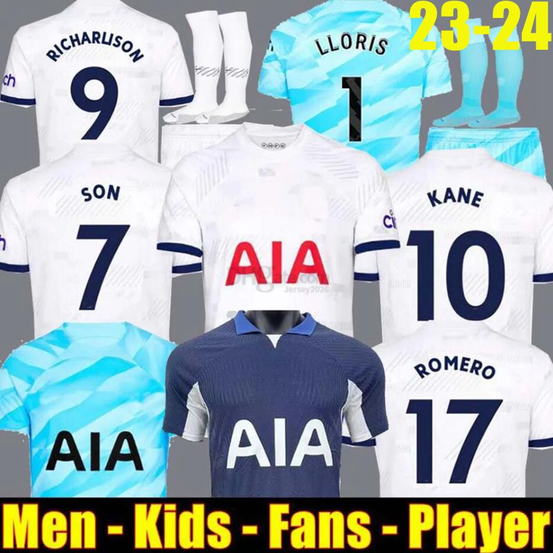 

Tottenham 23 24 KANE SON RICHARLISON Soccer Jerseys PEDRO PORRO KULUSEVSKI HOJBJERG Away PERISIC DANJUMA ROMERO Football Kit Shirt BENTANCUR Men Kids Set