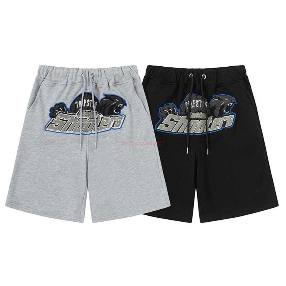

Designer Short Fashion Casual Clothing Trapstar Black Panther Tiger Head Towel Embroidered Shorts American High Street Loose Relaxed Mens Womens Sports Capris Bea
