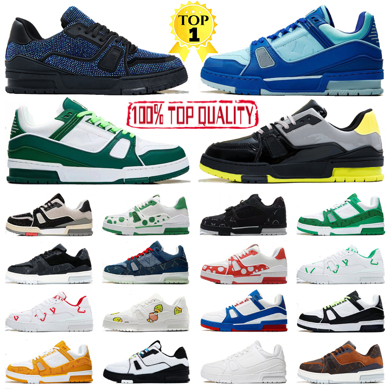 

Designer Virgil Casual Shoes Calfskin Leather men for women Abloh Flat Sneaker Denim Canvas Shoe Embossed Trainer Triple White Black Green Red Blue UNC Low Sneakers, Colour# 16