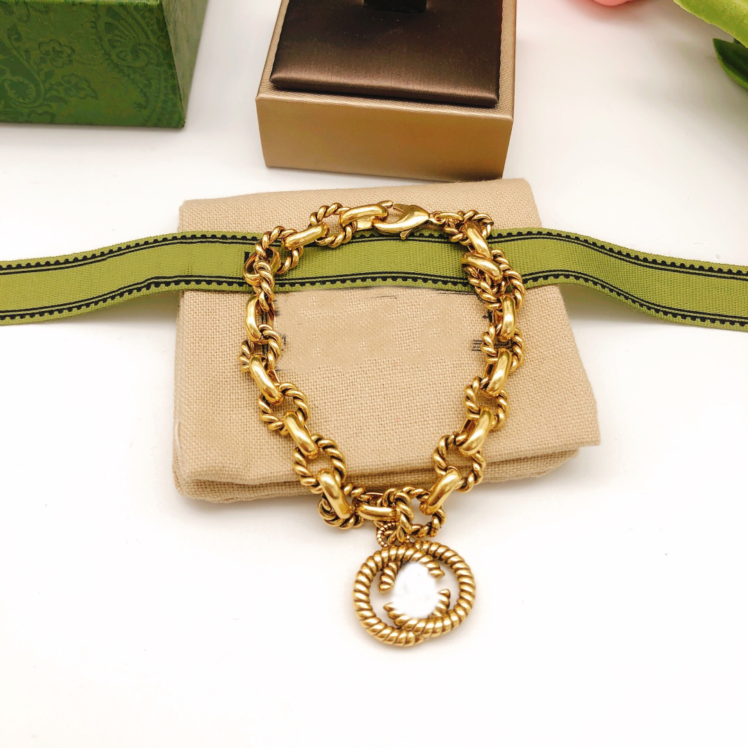 

Designer GGity Charm Bracelets Luxury Double G Brand Fashion Jewelry Women Chain Bracelet Pearl for Woman Gifts bu11