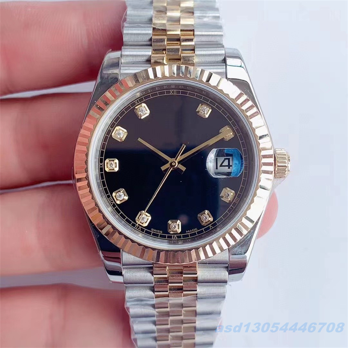 

EW Men's watch 3235 Automatic Mechanical Movement Log Series 126331 watch size 41mm diameter 11.7mm thickness sapphire mirror steel strap, As shown