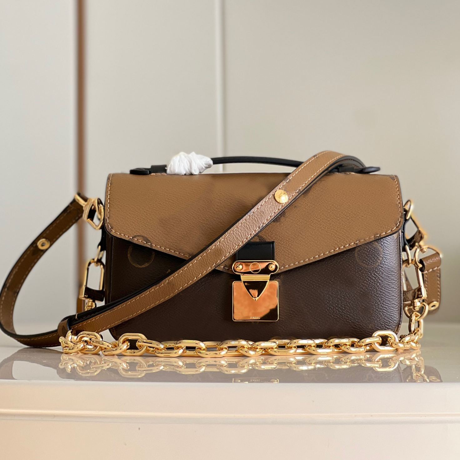 

9A Mirror Quality Bag Designer Metis East West Handbags Womens Chain Messenger Pochette Purse, Split