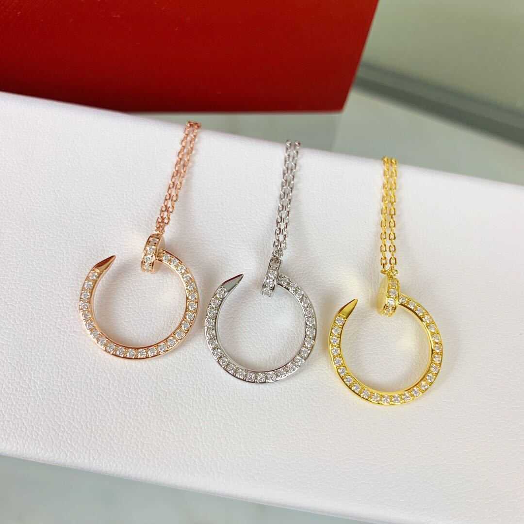 

Original designer Nail Necklace Women's Net Red 18k Gold Plated Same Style Simple Student Temperament ins Cool Collar Chain