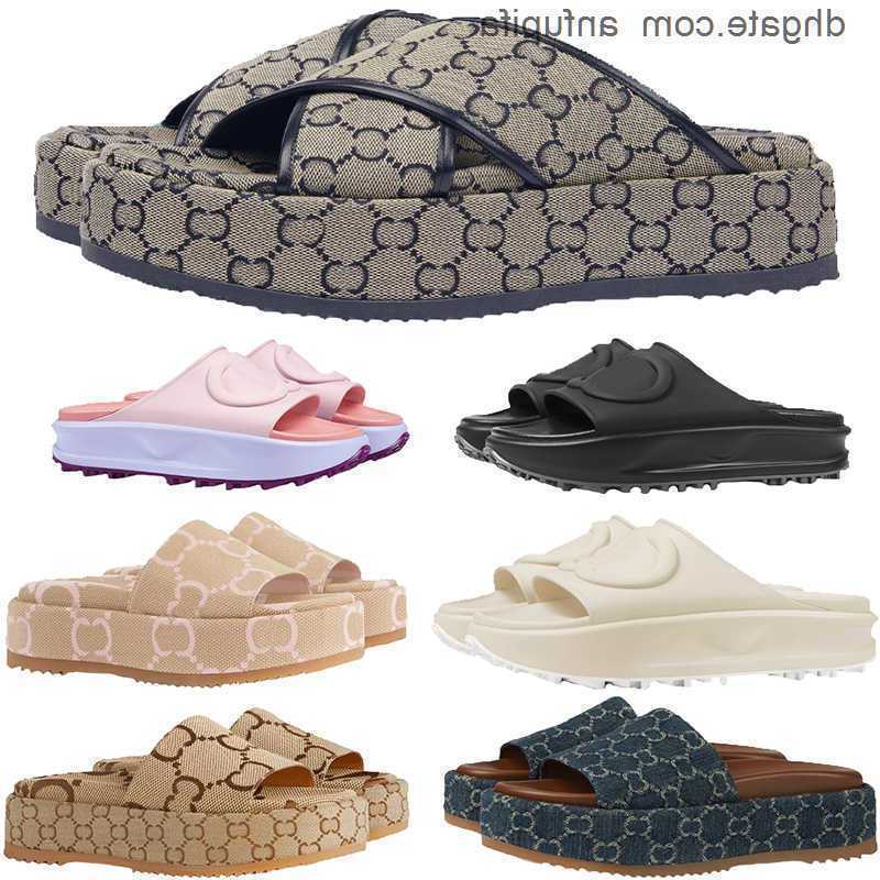

2023 New style Slippers Sandal Sliders Macaron thick bottom non-slip soft fashion G house slipper women wear860415662slides beach flip-flops, #1