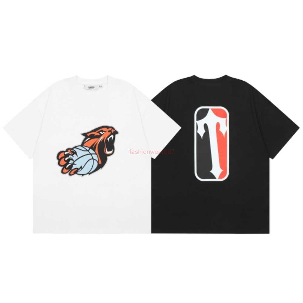 

Designer Fashion Clothing Tees Tsihrts Shirts Trapstar Tiger Head Print Short Sleeve Summer Mens Loose Round Neck Tshirt High Street Fashion Letter Casual Letter Ro, Black