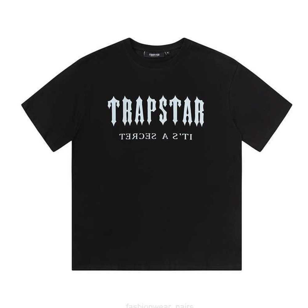 

Designer Fashion Clothing Tees Tsihrts Shirts Trapstar Paris Limited Gradient Letter Short Sleeve Tshirt Street Loose Cotton Casual Round Neck Top Summer Rock Hi, Black