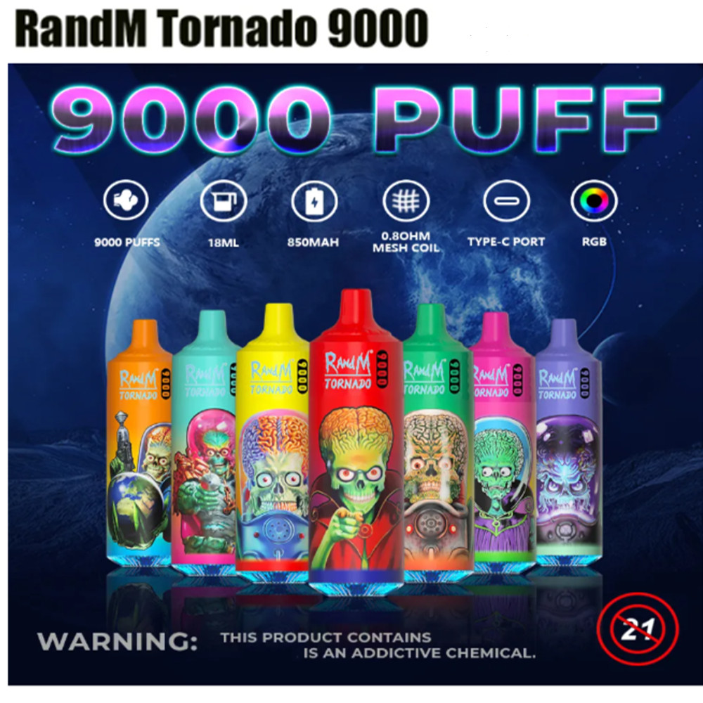 

Original puff 9000 RandM Tornado 9000 Puff Puff 9K tornado 9000 vape 9k Disposable E Cigarettes 0.8ohm Mesh Coil 18ml Pod Battery Rechargeable Electronic Cigs