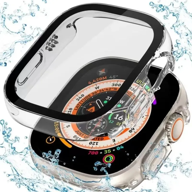 

For Smart Watches Ultra 8 Series 49mm 1.99 Inch Screen Mixed Color Wireless Charging Silicagel Fashion Water Proof Apple Watch Screen Case, White