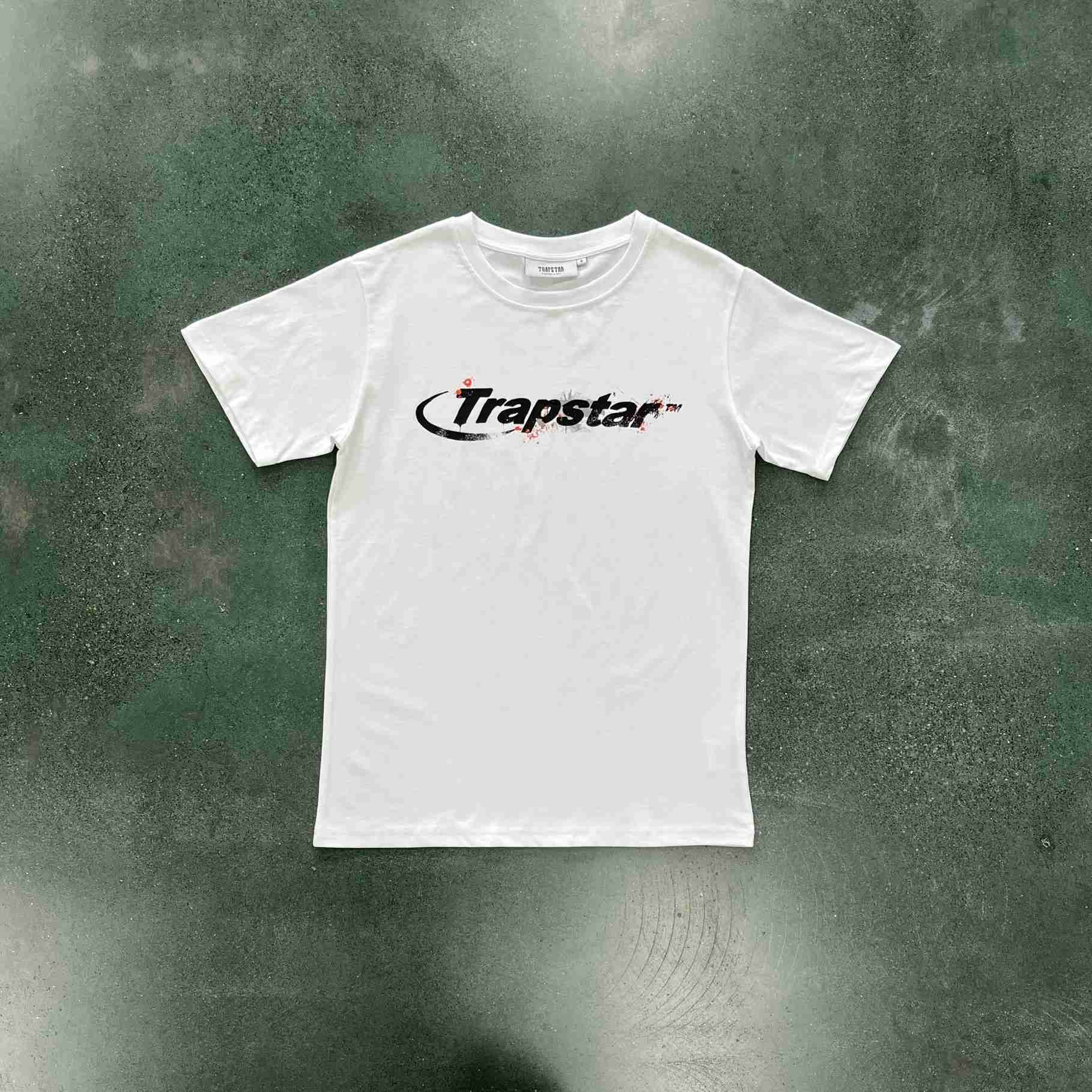 

Designer Fashion Clothing Tees Tsihrts Shirts New Trapstar Mens Tshirt White Graffiti Pure Cotton Short Sleeve Fashion Brand Street Uk Drill Rock Hip hop Cotton St