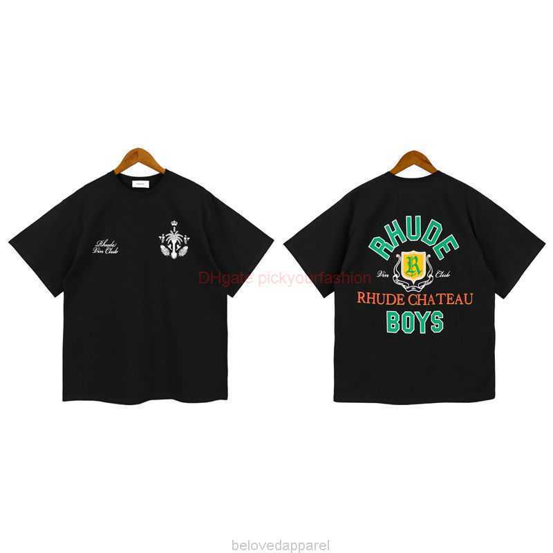 

Designer Fashion Clothing Tees Tshirt American Fashion Brand Rhude Letter Printing Round Neck Cotton Short Sleeve Couple Summer Casual Versatile Tshirts Cotton St, White
