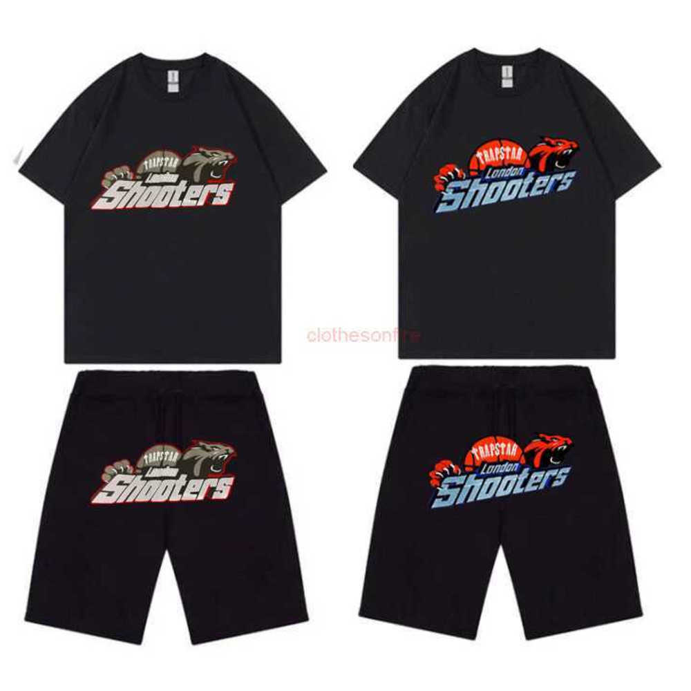 

Designer Fashion Clothing Mens Tracksuits Tees Tshirts Shirts Shorts 2023 Casual Short Sleeved Shorts Set Trapstar Red Black Tiger Head Printed Tshirt Set Couple 23, Shipping fee