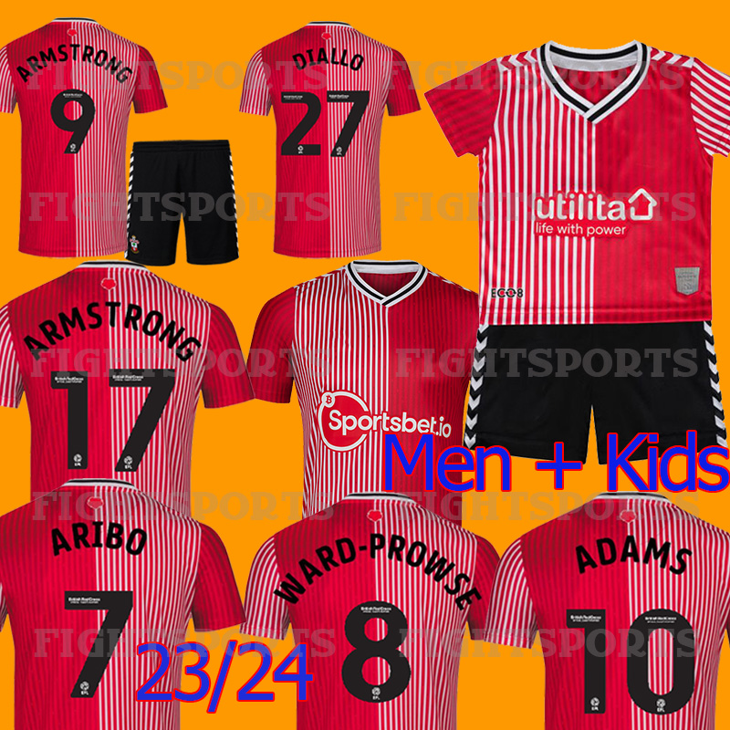

23 24 ARIBO#7 Soccer Jerseys REDMOND 2023 ARMSTRONG #9 WARD-PROWSE ELYOUNOUSSI ROMEU#6 Southamptons Football shirts adult men kids kit set SAINTS, 23 24 home