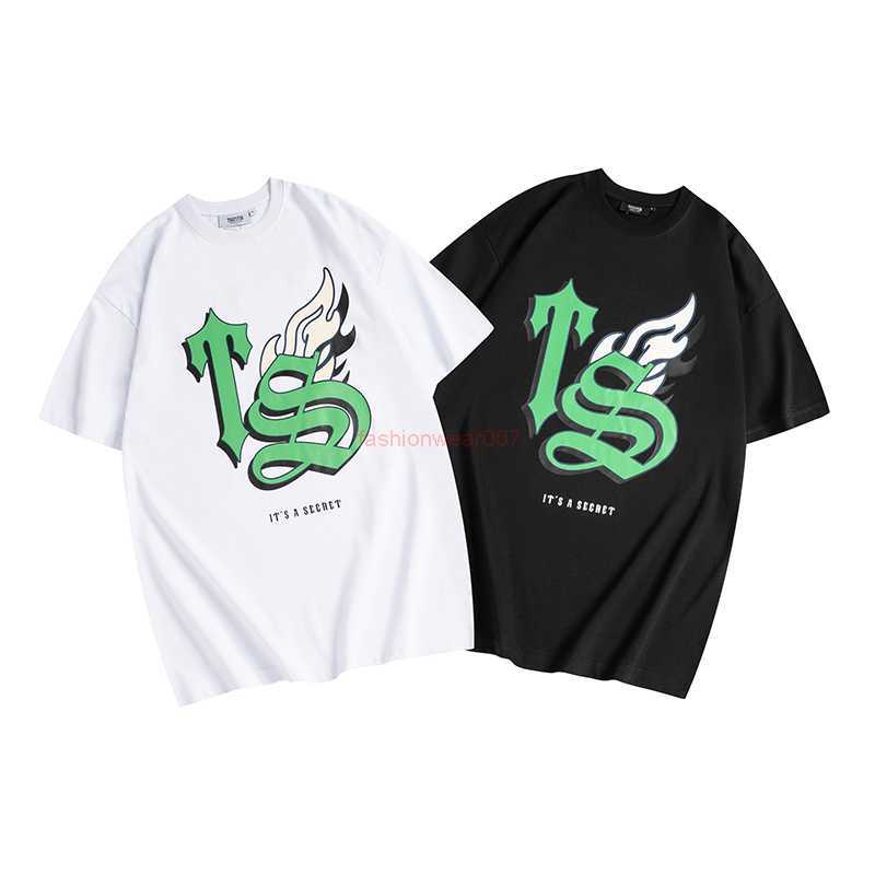 

Designer Fashion Clothing Tees Tsihrts Shirts Trapstar Bonus Stage Printed Summer Trendy Label Loose Casual Unisex Trendy Short Sleeved Tshirt Rock Hip hop Cotton S, Black